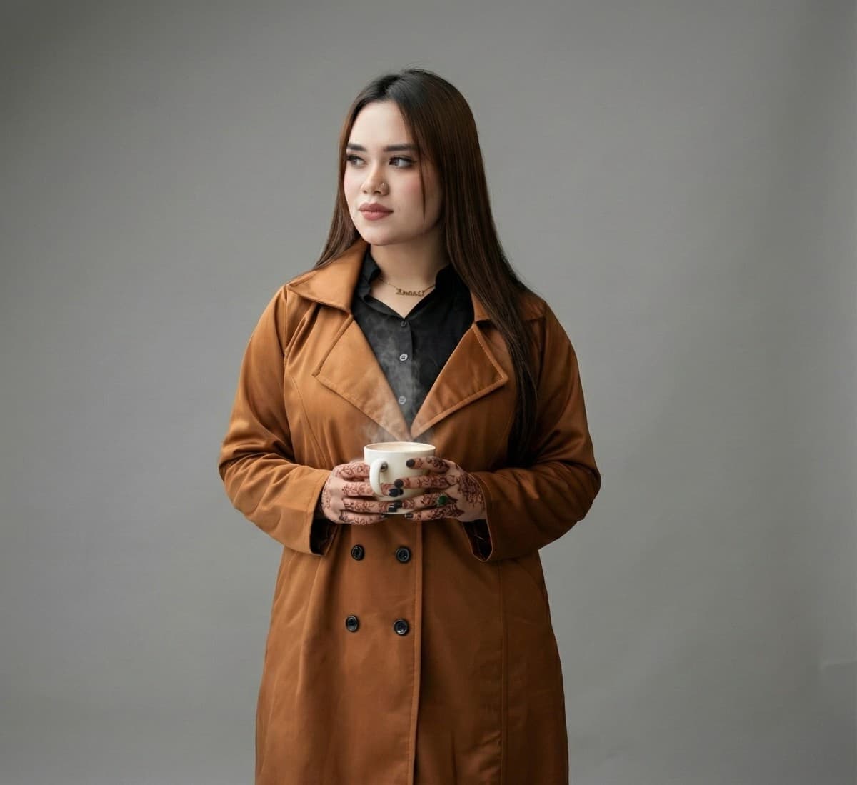 শিক ক্লাসিক ওভারকোট পিচি পিচ